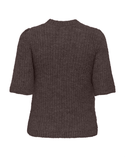  Only - ONLShine SS Puff O-Neck Strik - Seal Brown